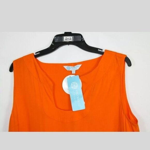 ESCAPADA LIVING S/L TESSA TOP SOLID TANGERINE NWT - Picture 8 of 9